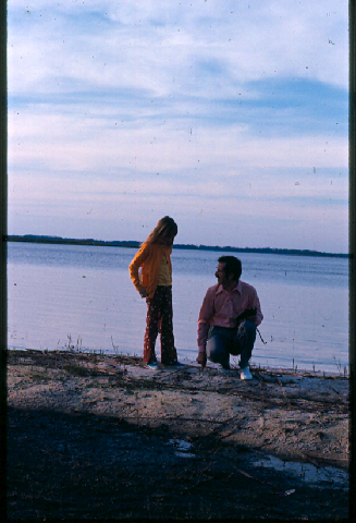 after the divorce and before the second wife, mom takes a picture of my dad and me