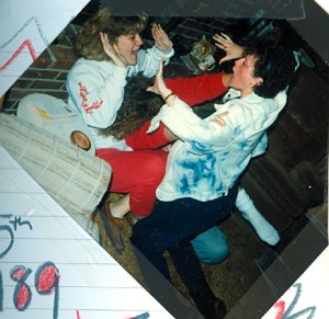 JT comes after L. and I hold her back.  And yes, back in 1989.