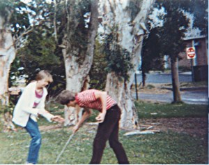 playing with razor blades at the library
