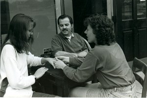 friends try palm reading to cheer me up after the tactophobe dumps me