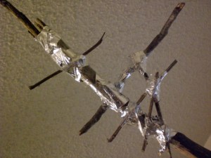 the stick after he made art with it