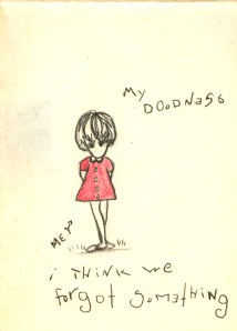 the front of a card made by my mom--a self-portrait