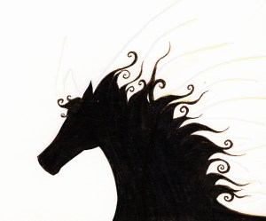 an effort to draw a horse